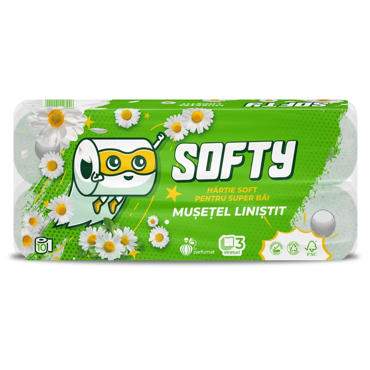 Hartie igienica SOFTY- Musetel 3str,10R 120foi-12m
